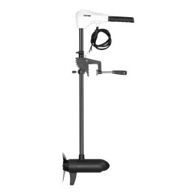 VEVOR Electric Trolling Motor, Transom Mounted Outboard Boat Motors 24V 86lbs Thrust, 8-Speed Electric Boat Engine w/ Battery Indicator, for Kaya